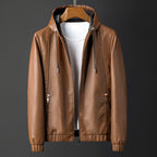 Declan Signature Leather Jacket - Brown - XS