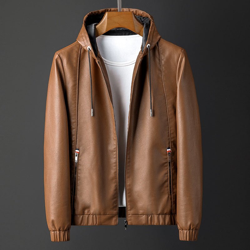 Declan Signature Leather Jacket - Brown - XS
