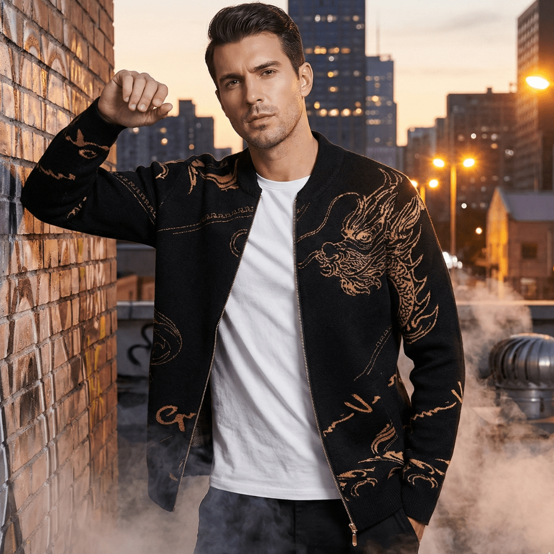 Dragon Ink Zip Knit - Greyson Vale