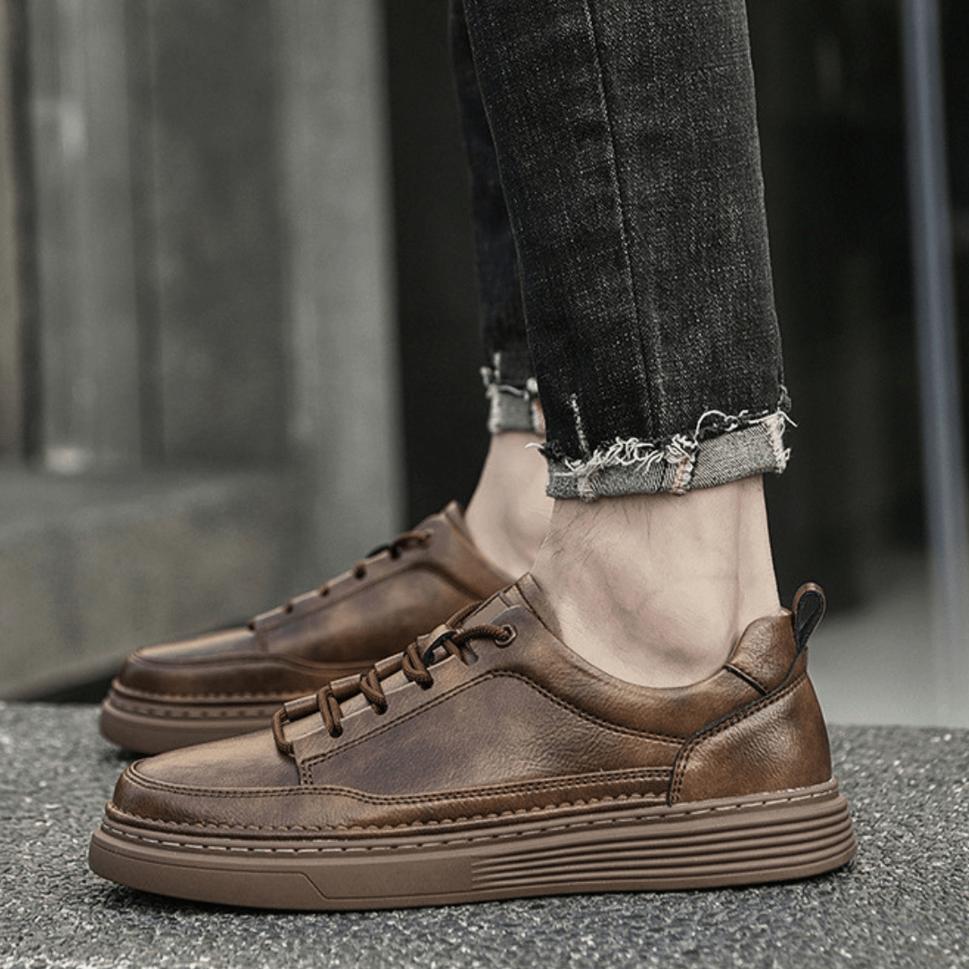 Easton Genuine Leather Sneaker - Greyson Vale