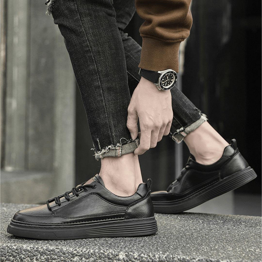 Easton Genuine Leather Sneaker - Greyson Vale