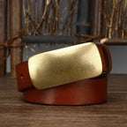 Harrison Forged Brass Leather Belt