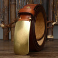 Harrison Forged Brass Leather Belt - Greyson Vale