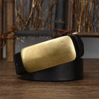 Harrison Forged Brass Leather Belt - Greyson Vale