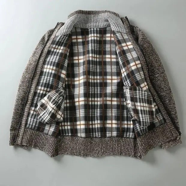 Harrison Plaid - Lined Knit Jacket - Greyson Vale
