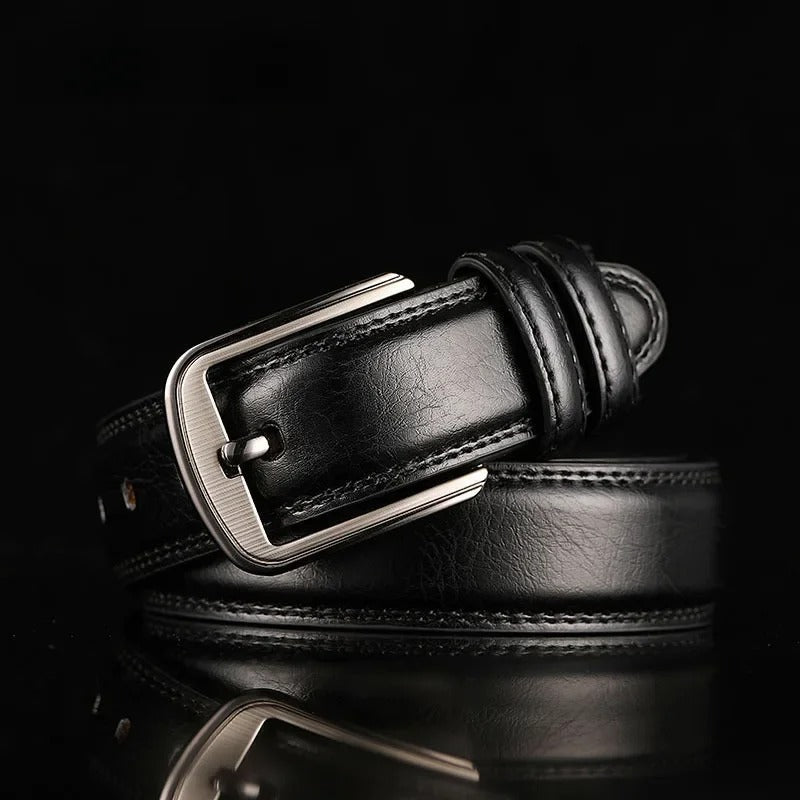 Harrison Signature Cowhide Leather Belt - Greyson Vale