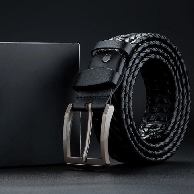 Hudson Braided Leather Belt - Greyson Vale