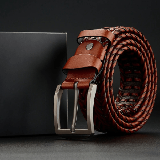Hudson Braided Leather Belt - Greyson Vale