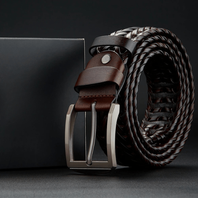 Hudson Braided Leather Belt - Greyson Vale