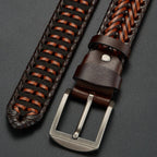 Hudson Braided Leather Belt - Greyson Vale