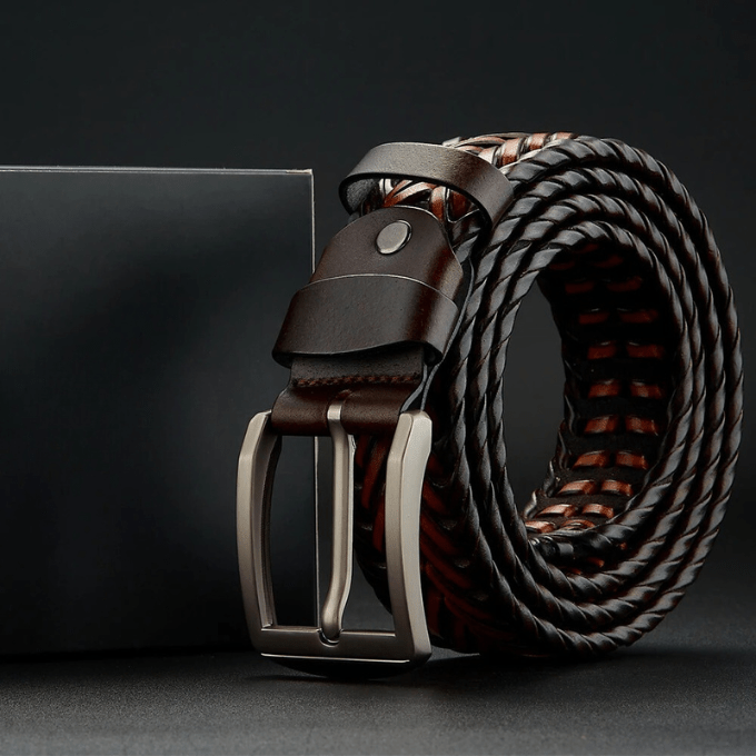 Hudson Braided Leather Belt - Greyson Vale