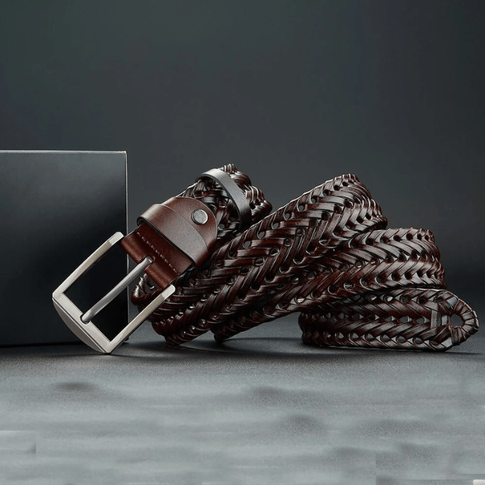 Hudson Braided Leather Belt - Greyson Vale