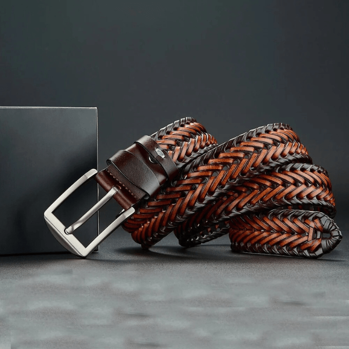 Hudson Braided Leather Belt - Greyson Vale