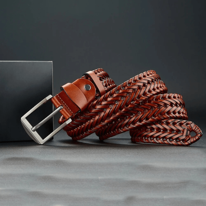 Hudson Braided Leather Belt - Greyson Vale