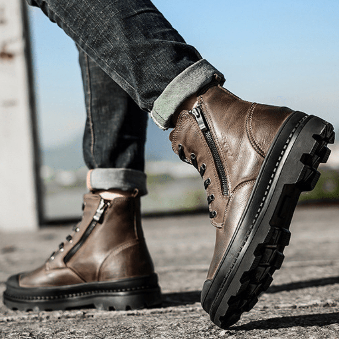 Hudson Genuine Leather Zip - Boot - Greyson Vale