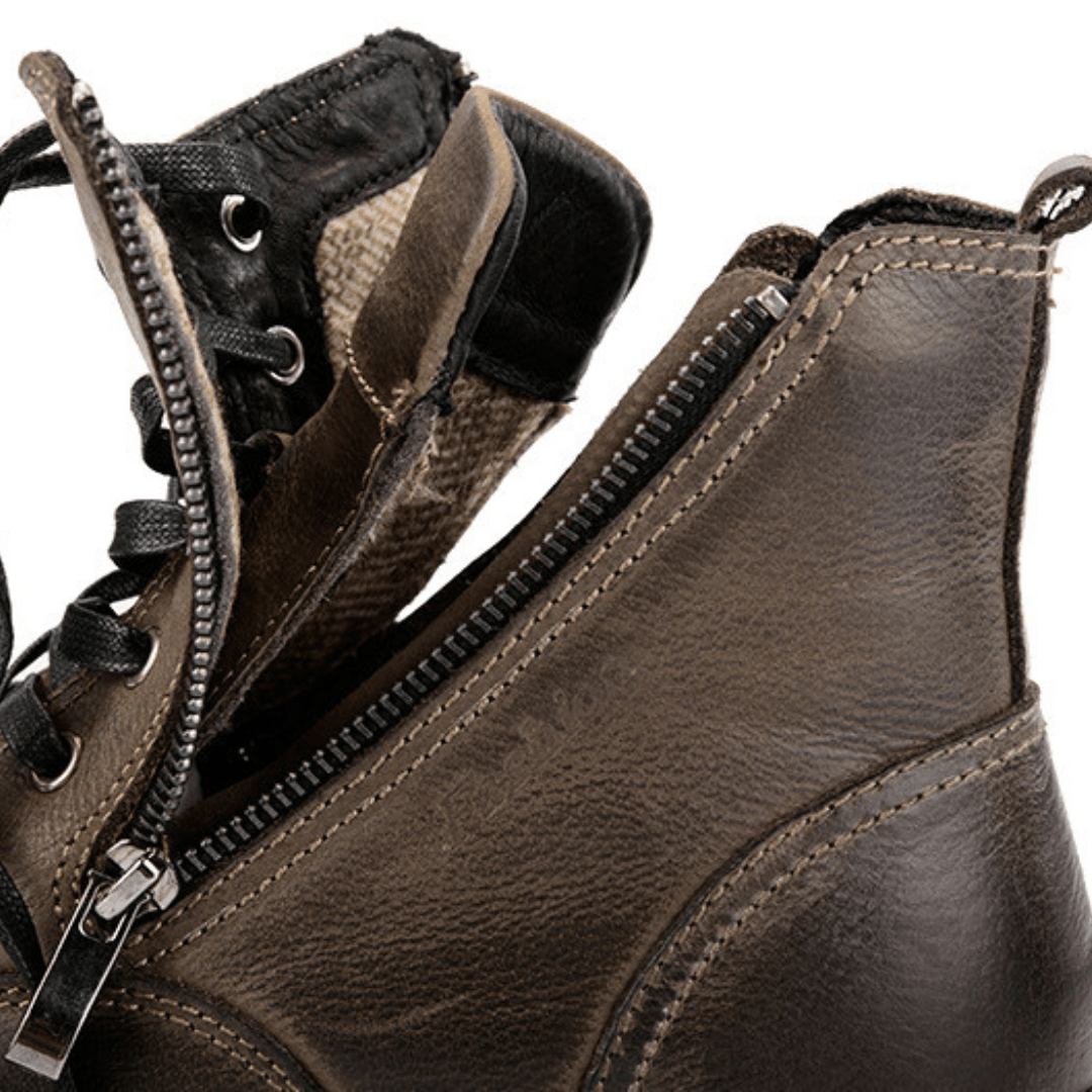 Hudson Genuine Leather Zip - Boot - Greyson Vale