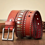 Axel Studded Leather Belt