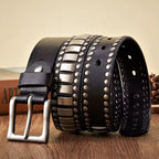 Axel Studded Leather Belt