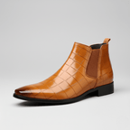 Marco Crocodile Chelsea Boots - Cognac - 7
