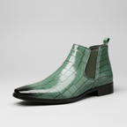 Marco Crocodile Chelsea Boots - Money Green - 7