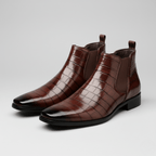 Marco Crocodile Chelsea Boots - Heritage Brown - 7