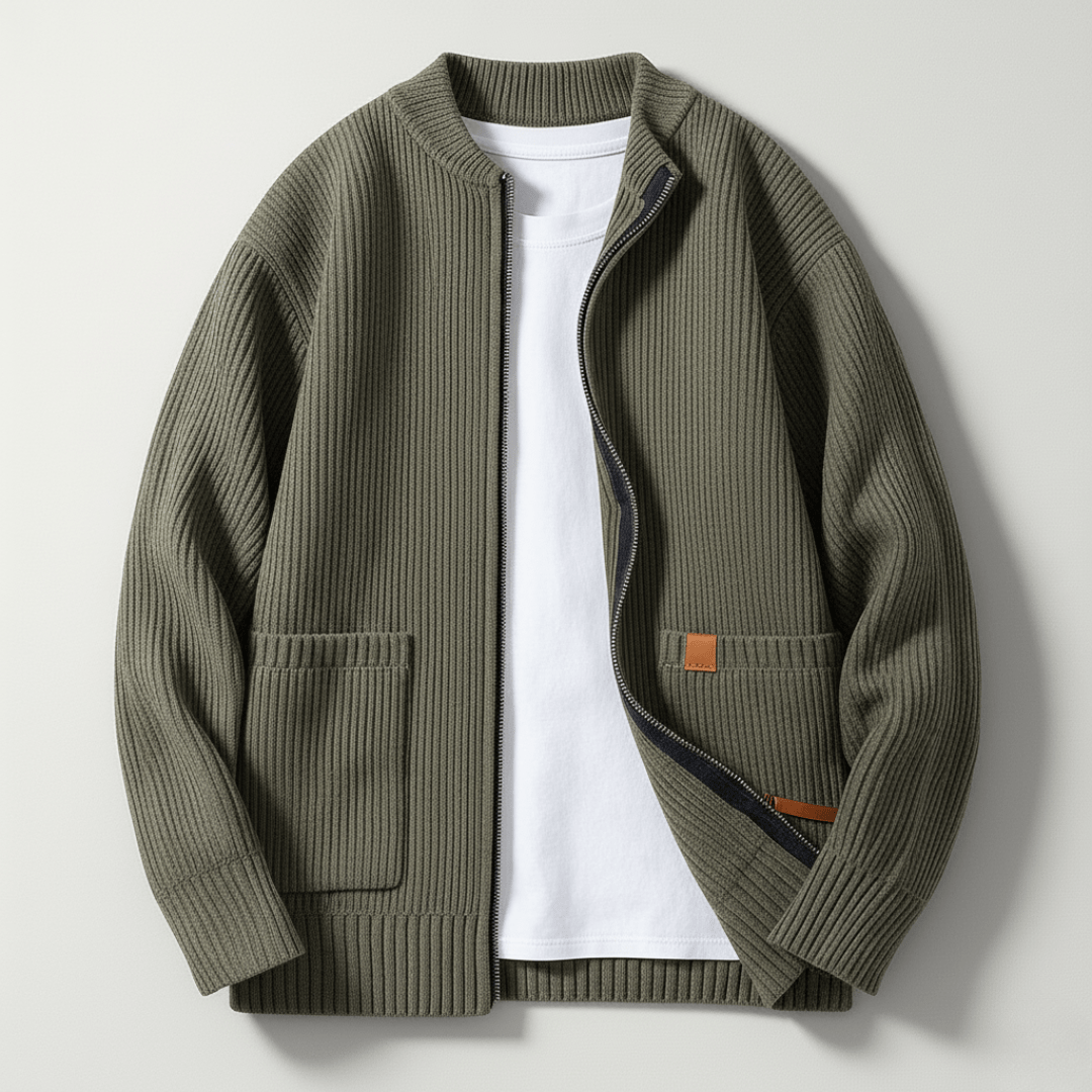 Marco Ribbed Knit Cardigan - Greyson Vale