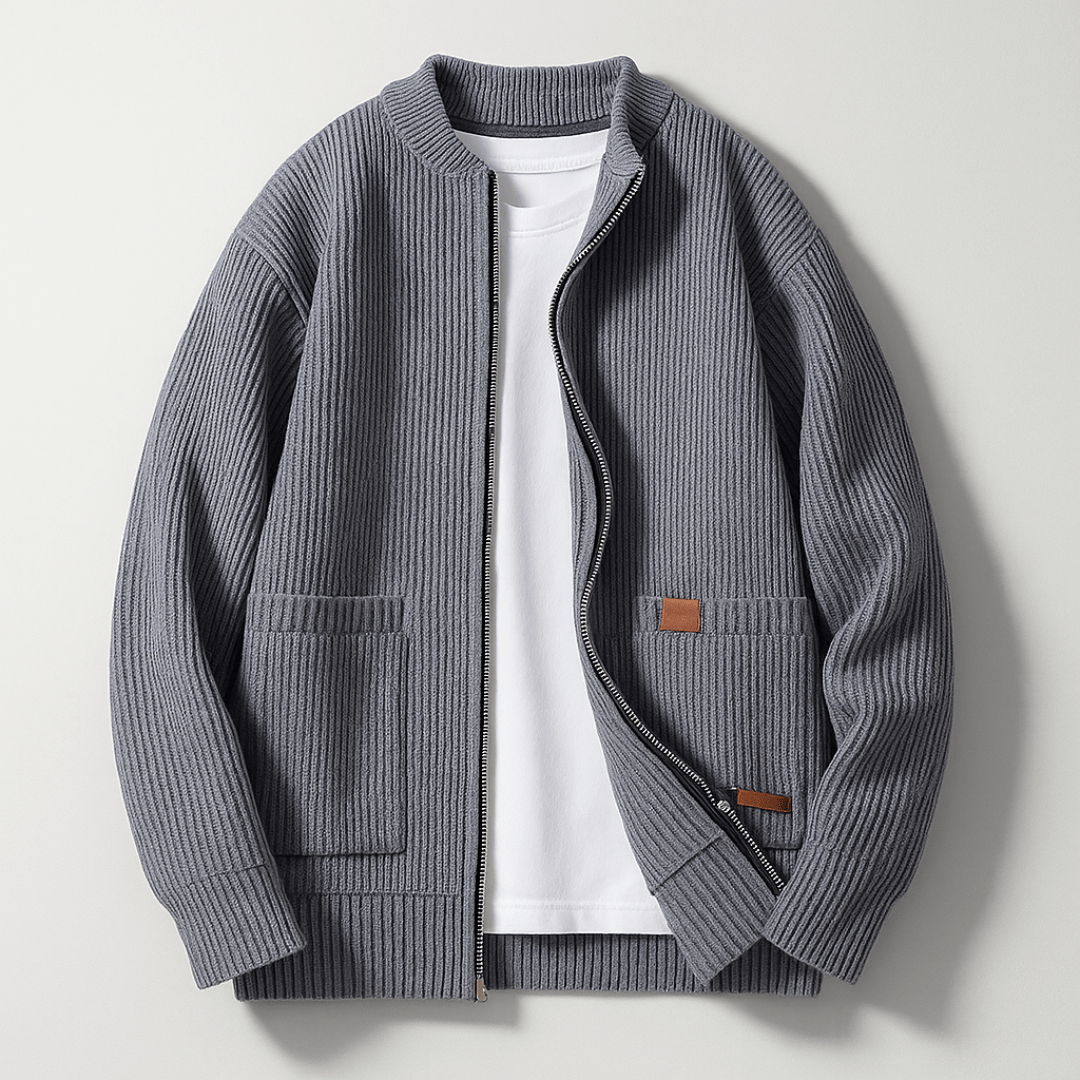 Marco Ribbed Knit Cardigan - Greyson Vale