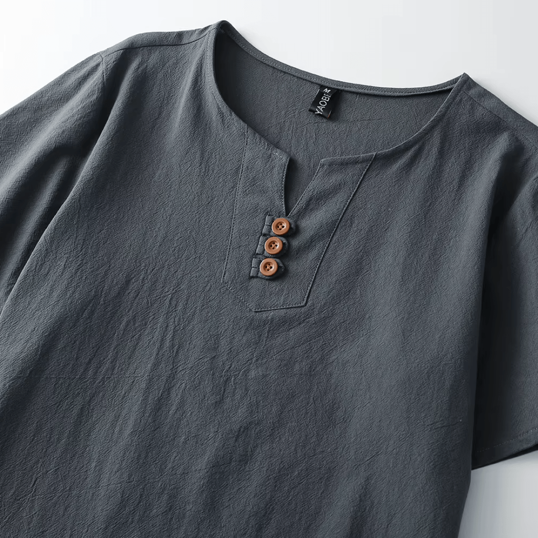 Monterey Linen Henley - Greyson Vale