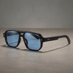 Ronin Retro Flyer Shades - Black / Sky Blue - 