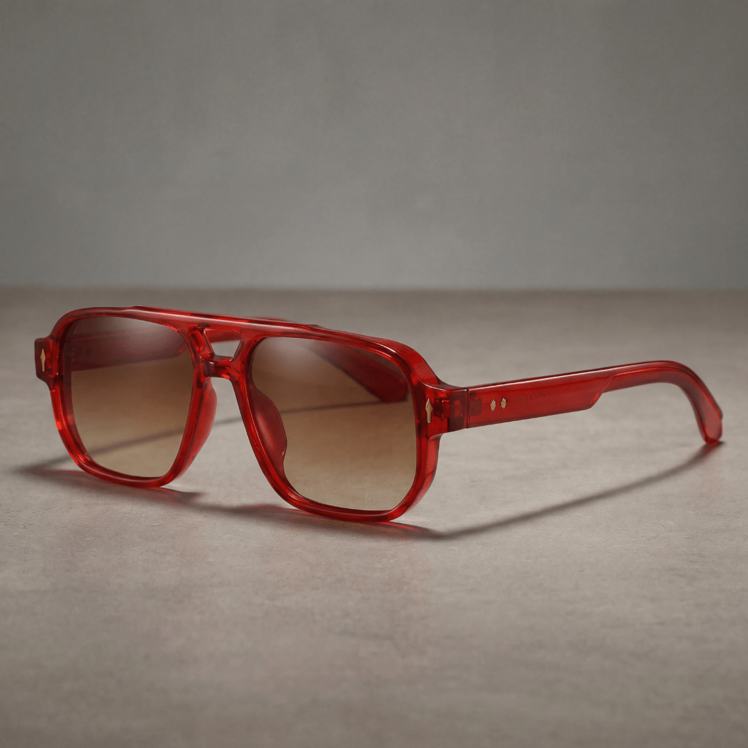 Ronin Retro Flyer Shades - Cardinal / Amber Fade - 
