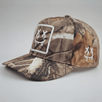 Stitched Smile Camo Snapback - Woodland Camo - 