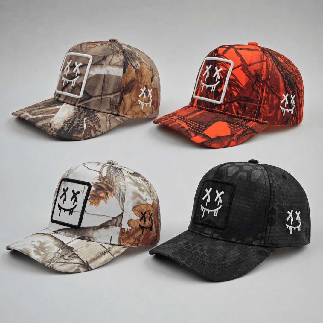 Stitched Smile Camo Snapback - Buy 2, Get 2 FREE (All 4 Colors) - 