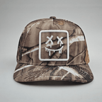 Stitched Smile Camo Snapback - Woodland Camo - 