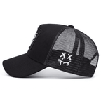 Stitched Smile Trucker Hat - Black - 