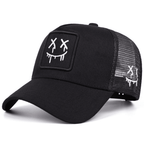Stitched Smile Trucker Hat - Black - 