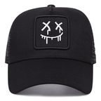 Stitched Smile Trucker Hat - Black - 