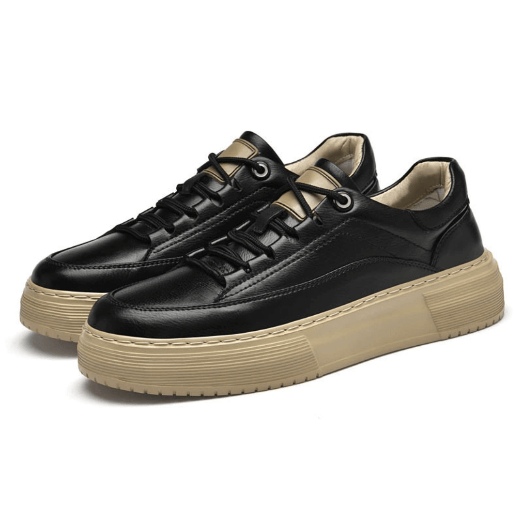 The Bastion Leather Sneaker - Black - 6.5