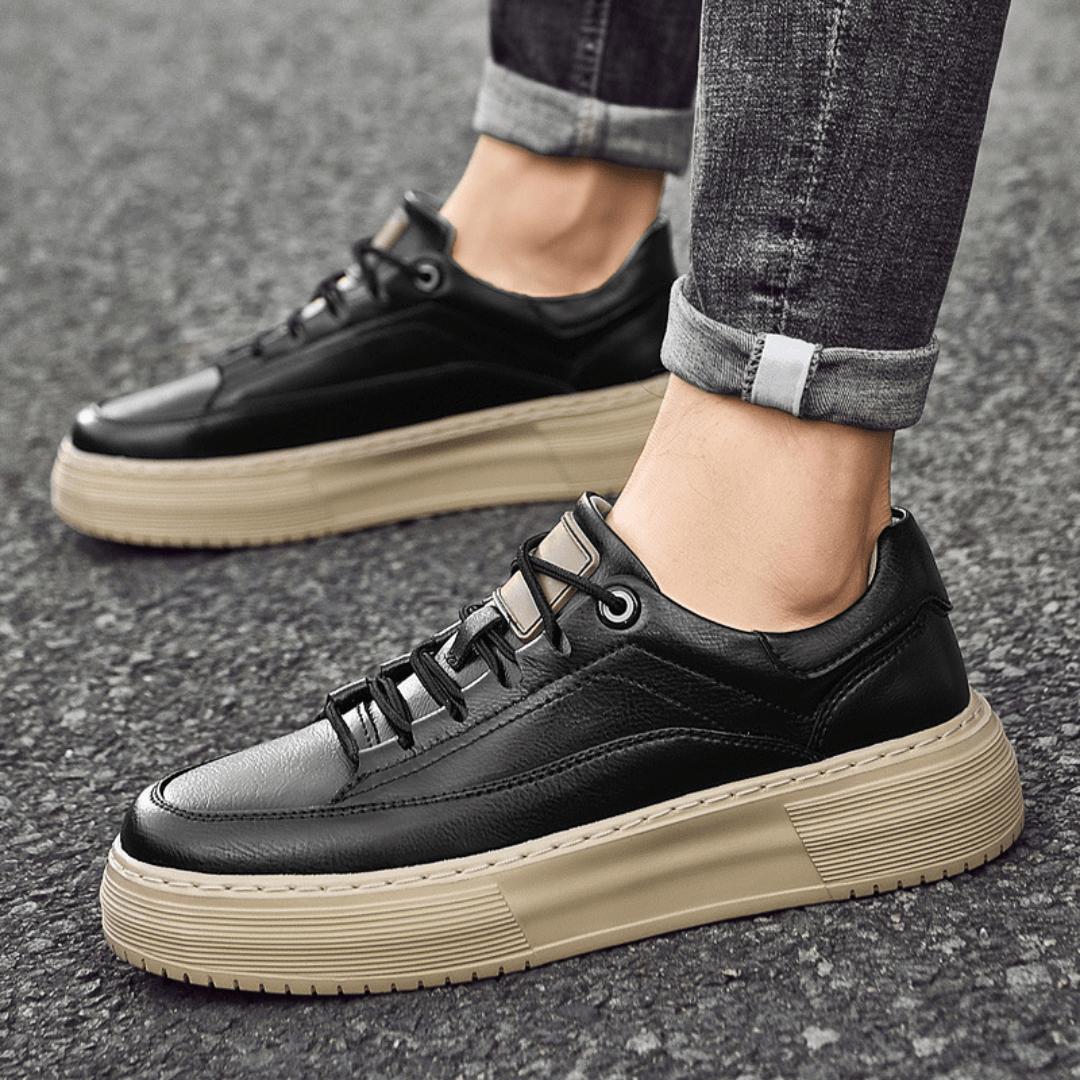The Bastion Leather Sneaker - Black - 6.5