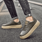 The Bastion Leather Sneaker - Khaki - 6.5