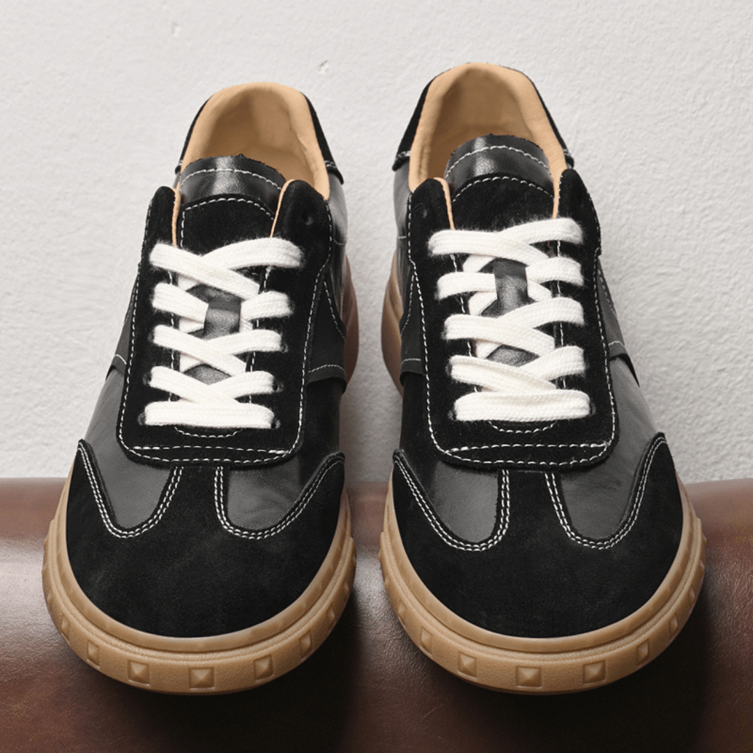 The Bennett Leather Trainer - Black - 6