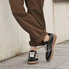 The Bennett Leather Trainer - Black - 6