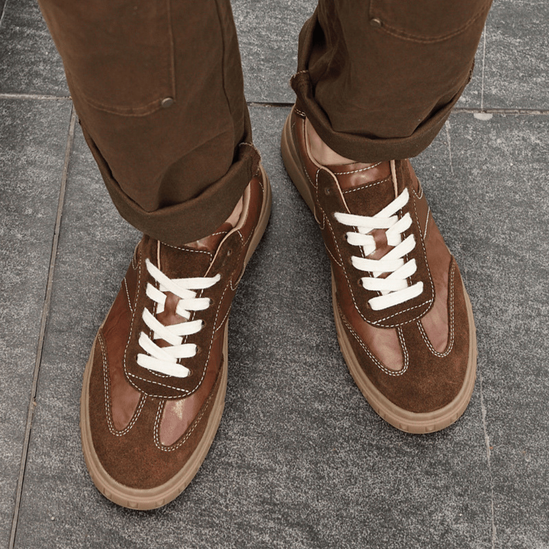 The Bennett Leather Trainer - Brown - 6