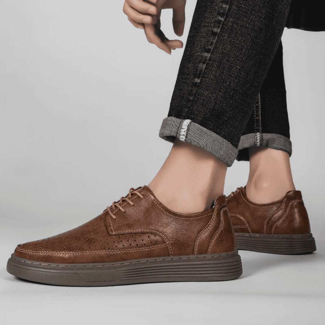 The Brewer Leather Sneaker - Greyson Vale