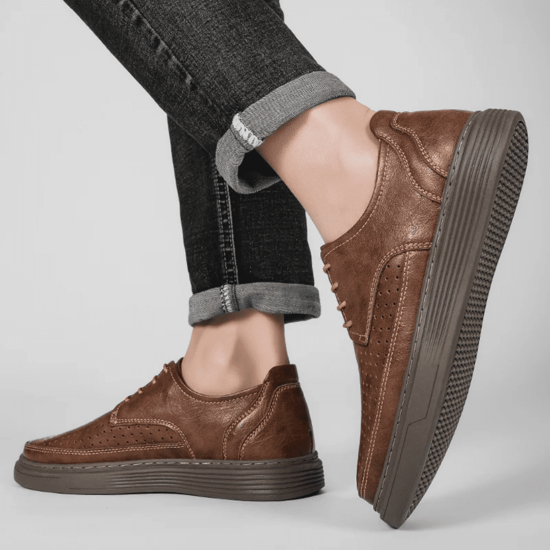 The Brewer Leather Sneaker - Greyson Vale