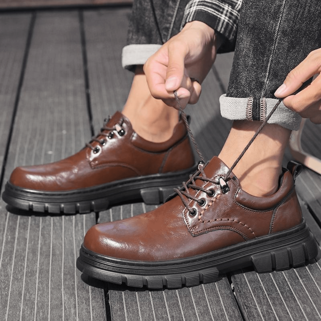 The Bridger Leather Shoe - Brown - 6.5