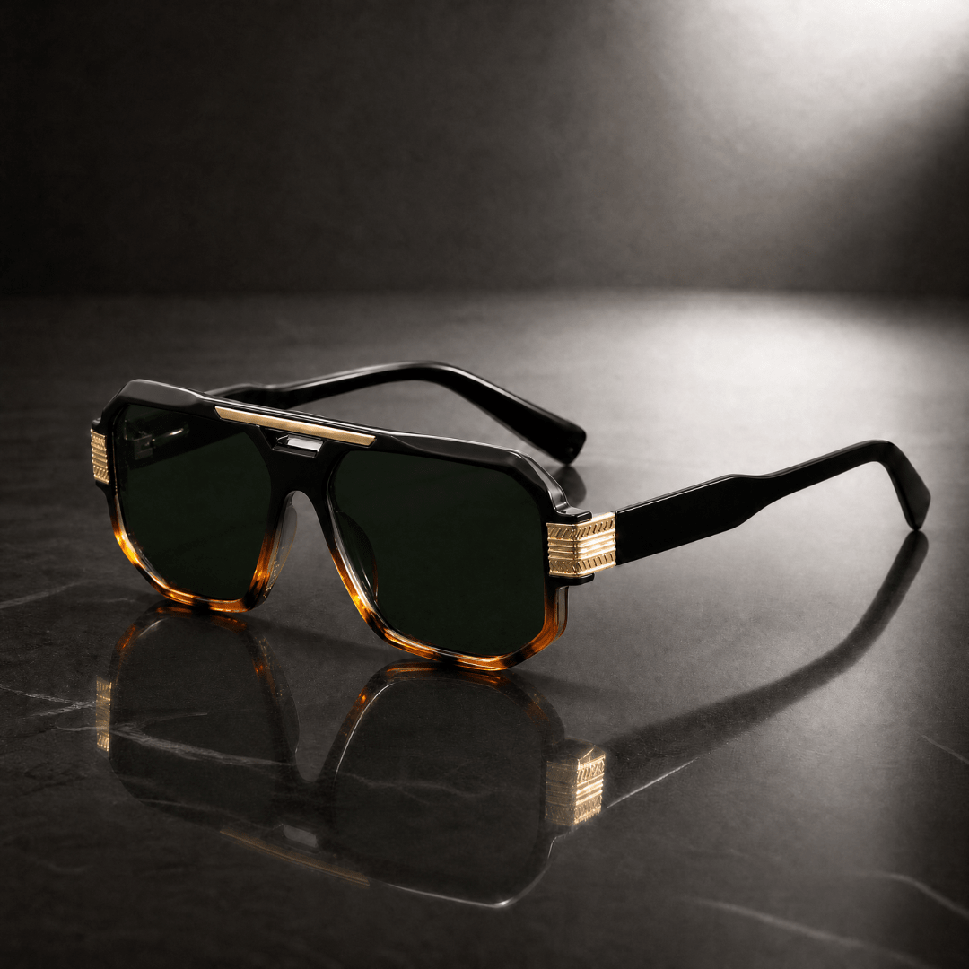 The Brighton Oversized Aviators - Black Fade - 
