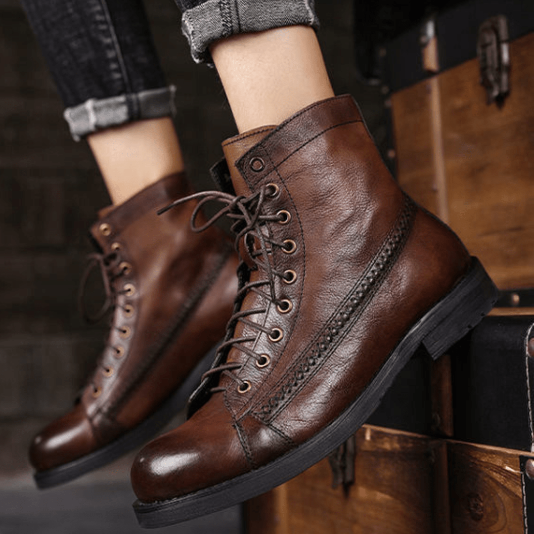 The Brixton Leather Boot - Vintage Brown - 6