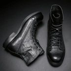 The Brixton Leather Boot - Obsidian Black - 6