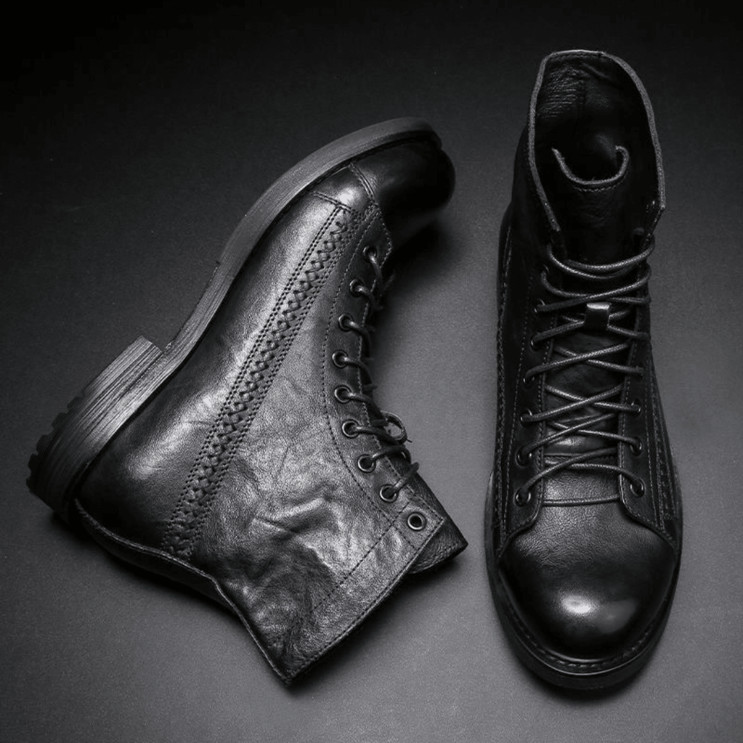 The Brixton Leather Boot - Obsidian Black - 6
