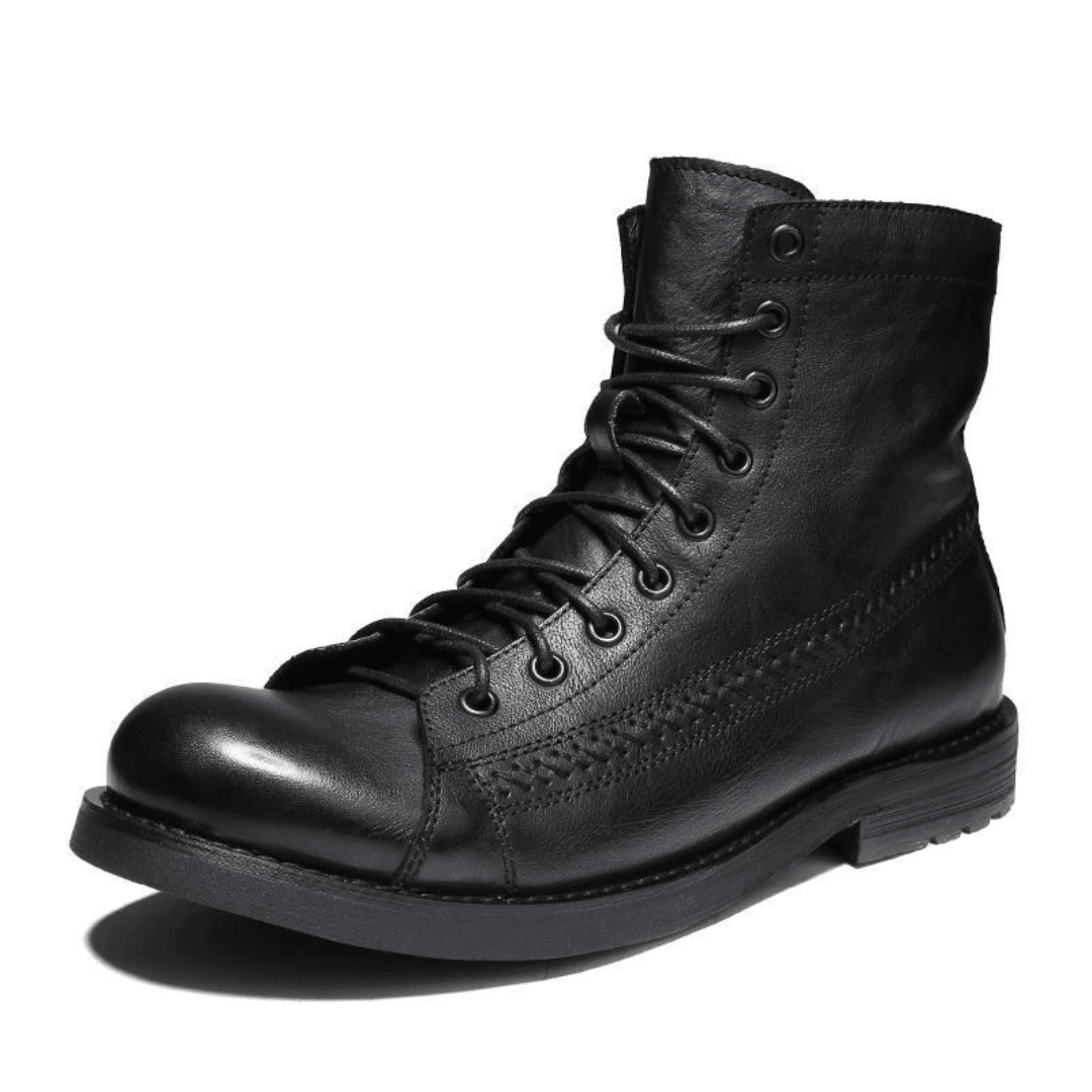 The Brixton Leather Boot - Obsidian Black - 6